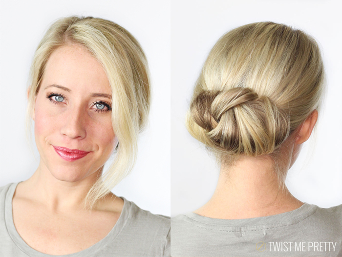 cute bun for long hair