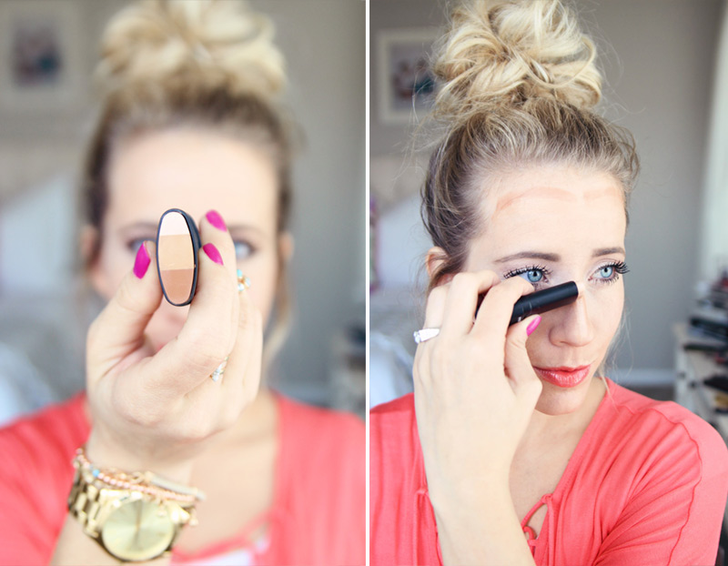 Contouring with Physicians Formula's #InstaReady bronze contour stick, for the perfect look, with Abby from Twist Me Pretty.