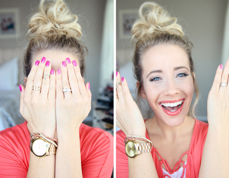 Physicians Formula's #InstaReady BB cream is used in this fresh, summer look, worn by Abby. Twist Me Pretty.