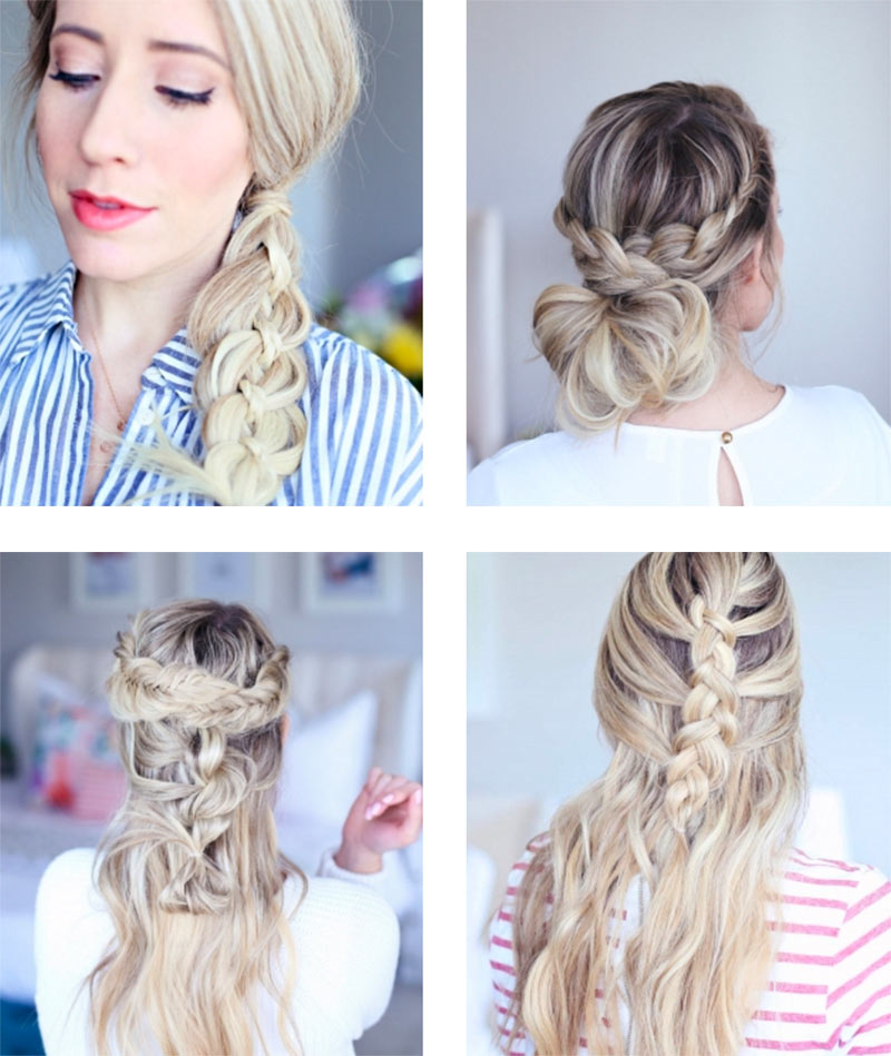 Abby shows off various braided styles.