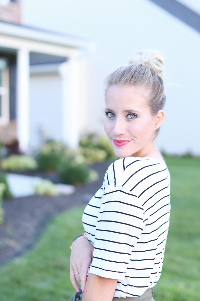 Twist Me Pretty's Abby looks over her shoulder showing off her Sunday style.