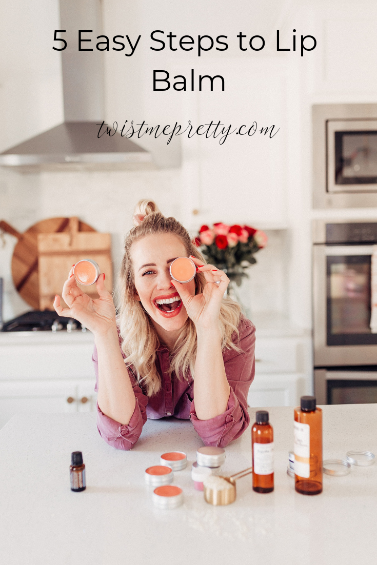 how to make lip balm in 5 easy steps www.twistmepretty.com 5 easy steps to lip balm